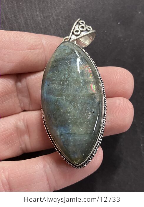 Rainbow Labradorite Crystal Stone Jewelry Pendant - #vzJnIpLLXkY-5