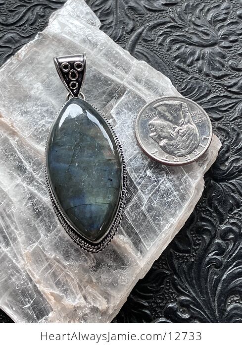 Rainbow Labradorite Crystal Stone Jewelry Pendant - #vzJnIpLLXkY-8