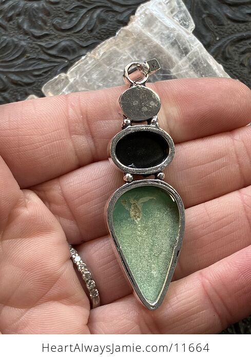 Rainbow Moonstone Black Onyx and Chrysoprase Stone Jewelry Crystal Pendant Scuff Discount - #tFF1UcpFyLY-8