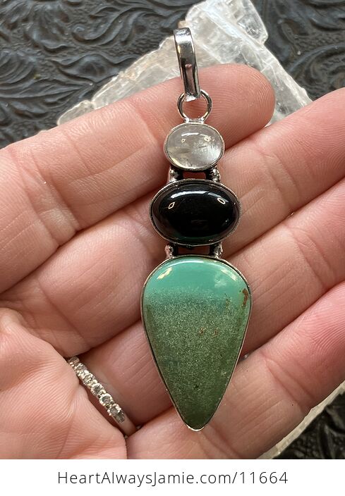 Rainbow Moonstone Black Onyx and Chrysoprase Stone Jewelry Crystal Pendant Scuff Discount - #tFF1UcpFyLY-5