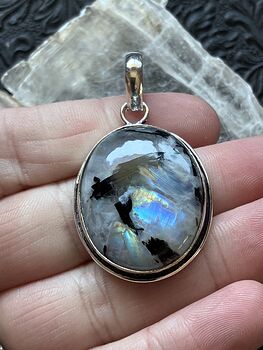 Rainbow Moonstone Gemstone Crystal Jewelry Pendant #84S2Gza3Sfg