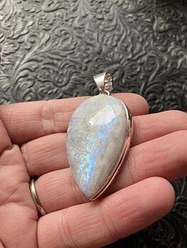Rainbow Moonstone Gemstone Crystal Jewelry Pendant #RXzNki4oMxw