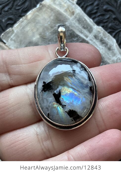 Rainbow Moonstone Gemstone Crystal Jewelry Pendant - #84S2Gza3Sfg-1