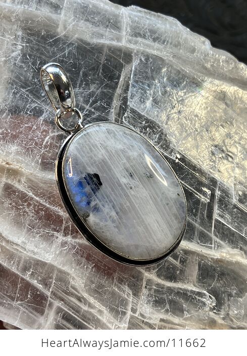 Rainbow Moonstone Gemstone Crystal Jewelry Pendant - #DAirXD6T1Ig-6