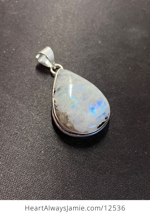 Rainbow Moonstone Gemstone Crystal Jewelry Pendant - #Dv8YQl61cZ0-2