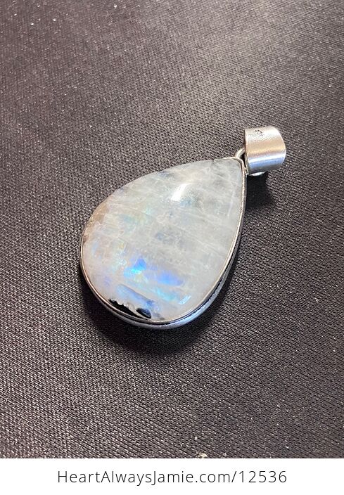 Rainbow Moonstone Gemstone Crystal Jewelry Pendant - #Dv8YQl61cZ0-3