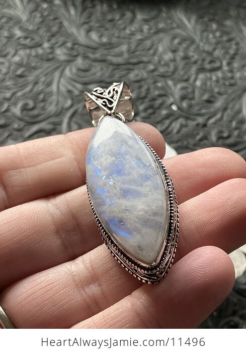 Rainbow Moonstone Gemstone Crystal Jewelry Pendant - #L1p71gjiopo-4