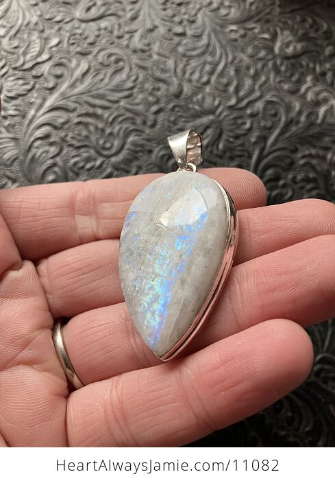Rainbow Moonstone Gemstone Crystal Jewelry Pendant - #RXzNki4oMxw-2