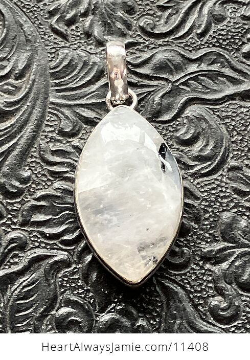 Rainbow Moonstone Gemstone Crystal Jewelry Pendant - #WEUqzKIIeTw-6