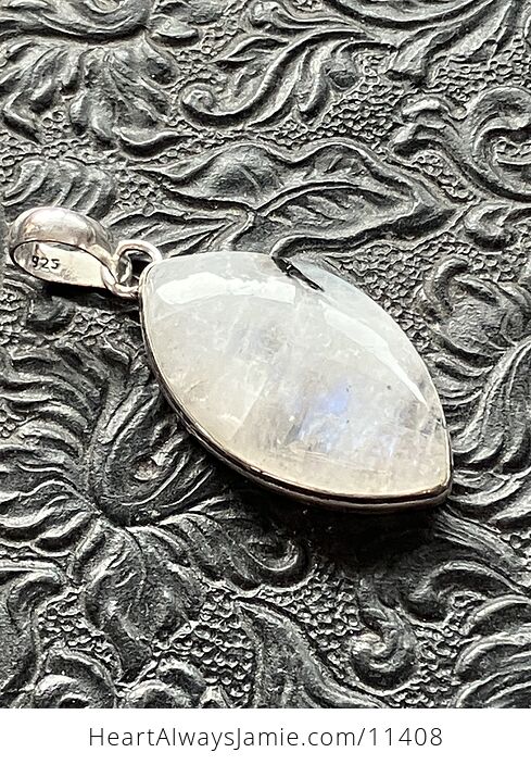 Rainbow Moonstone Gemstone Crystal Jewelry Pendant - #WEUqzKIIeTw-1