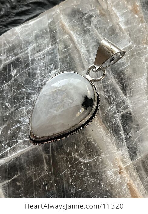 Rainbow Moonstone Gemstone Crystal Jewelry Pendant - #joEzyU9bIZI-3