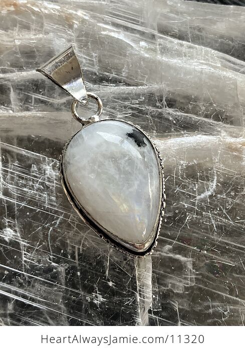 Rainbow Moonstone Gemstone Crystal Jewelry Pendant - #joEzyU9bIZI-2