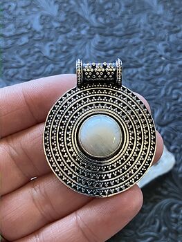 Rainbow Moonstone Pendant Stone Crystal Jewelry #smaMZgBEmBA