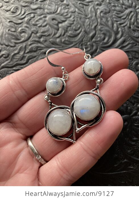Rainbow Moonstone Stone Jewelry Earrings - #X2kh6QbazqY-4