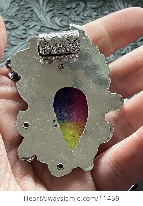 Rainbow Quartz and Citrine Deer Crystal Stone Jewelry Pendant - #QZSXMWWyQqw-6