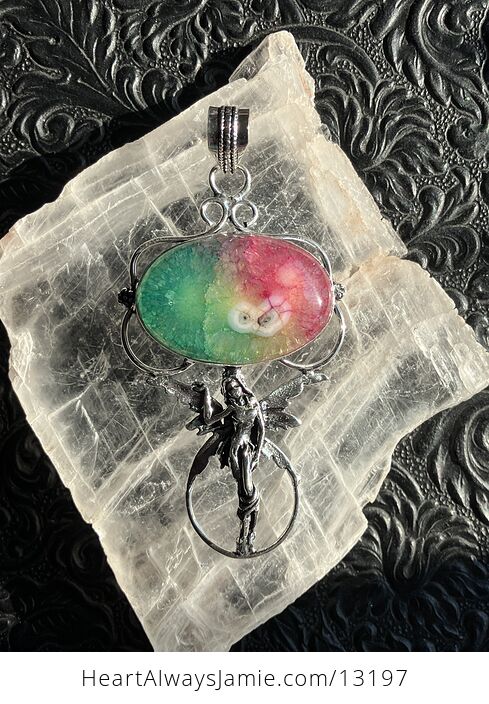 Rainbow Quartz Fairy Pendant Crystal Stone Jewelry - #LLVQbon7LNE-3