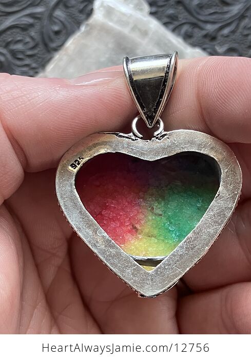 Rainbow Quartz Heart Crystal Stone Jewelry Pendant - #Xfa7TeNEyHQ-5