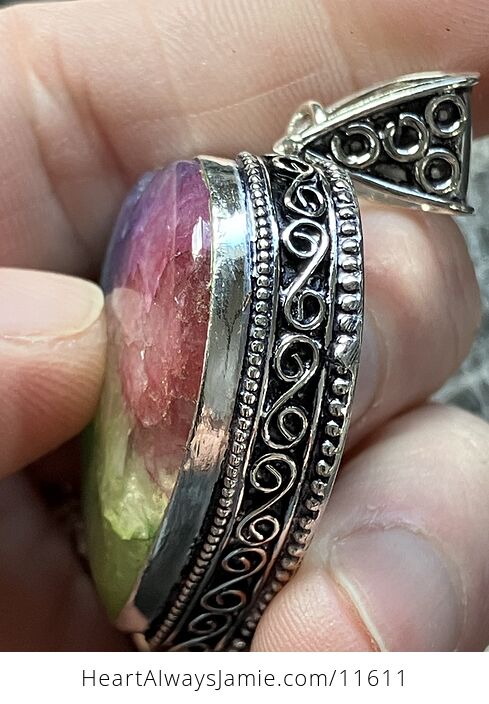 Rainbow Quartz Heart Crystal Stone Jewelry Pendant - #mtGL0zFwiXA-7