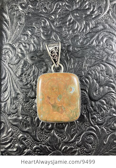 Rainforest Jasper Rhyolite Crystal Stone Jewelry Pendant - #29yeAhFixAU-1
