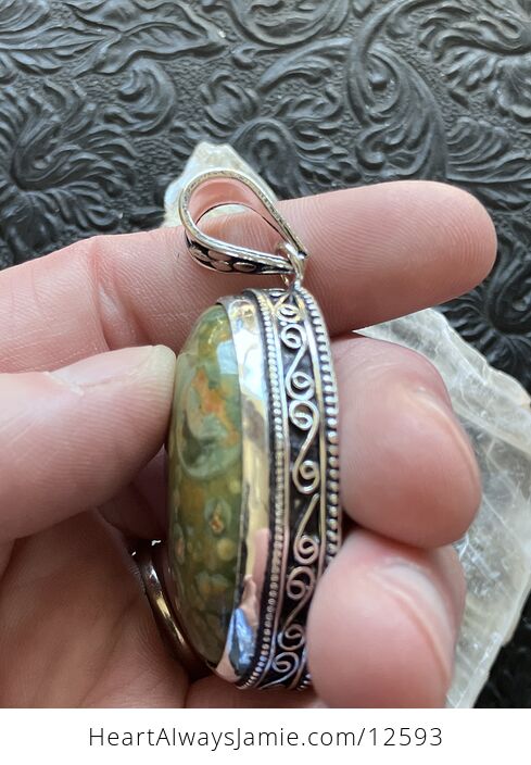 Rainforest Jasper Rhyolite Crystal Stone Jewelry Pendant Discounted - #D7nUj76AVy0-3