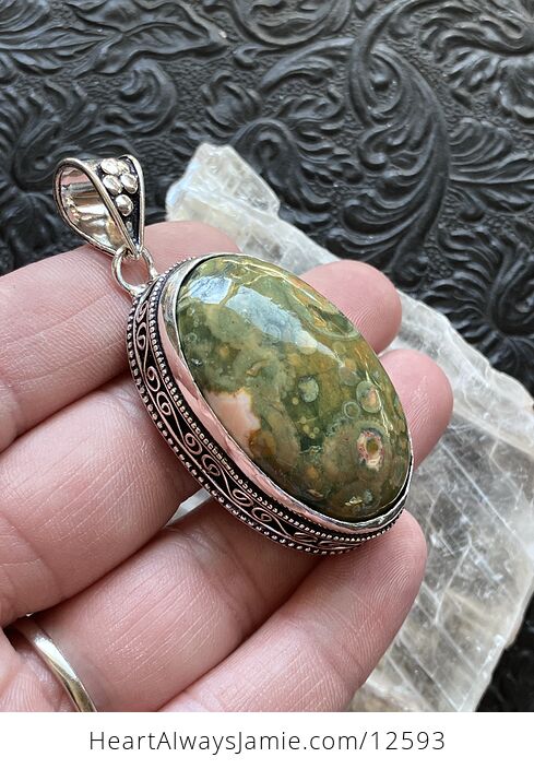 Rainforest Jasper Rhyolite Crystal Stone Jewelry Pendant Discounted - #D7nUj76AVy0-2