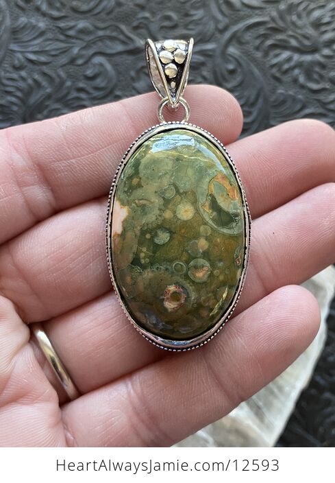 Rainforest Jasper Rhyolite Crystal Stone Jewelry Pendant Discounted - #D7nUj76AVy0-1