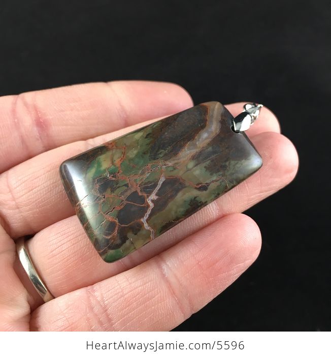 Rainforest Jasper Stone Jewelry Pendant - #OerwNFVVG10-4