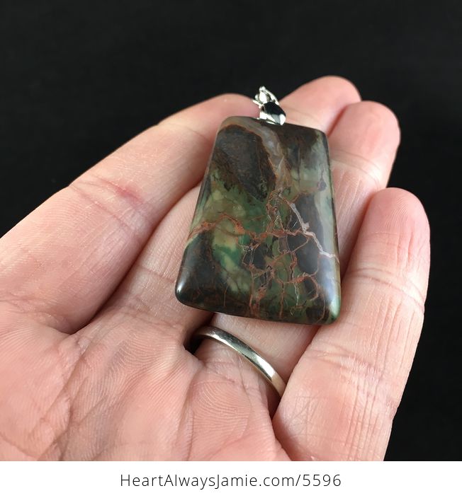Rainforest Jasper Stone Jewelry Pendant - #OerwNFVVG10-3