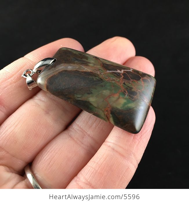 Rainforest Jasper Stone Jewelry Pendant - #OerwNFVVG10-5