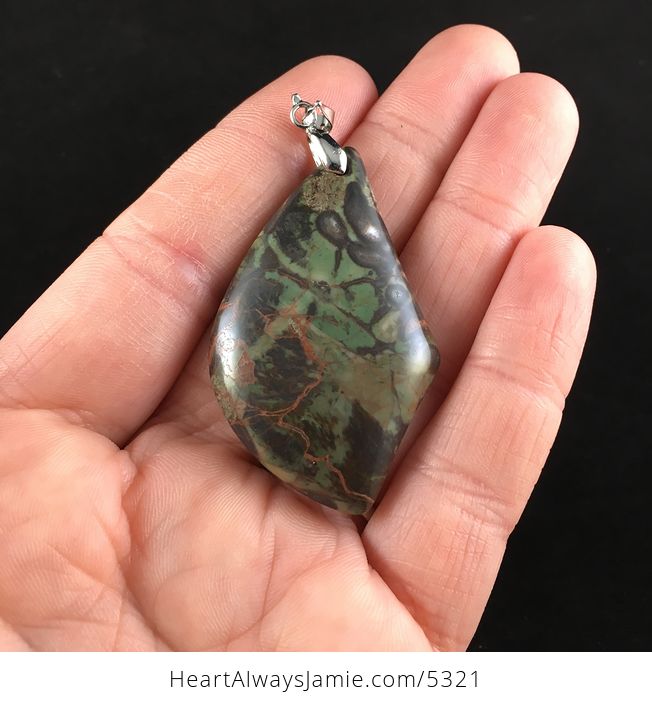 Rainforest Jasper Stone Jewelry Pendant - #ZziuPedaQyo-1