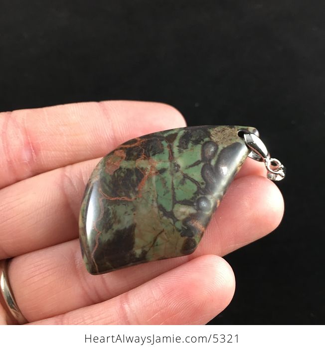Rainforest Jasper Stone Jewelry Pendant - #ZziuPedaQyo-3