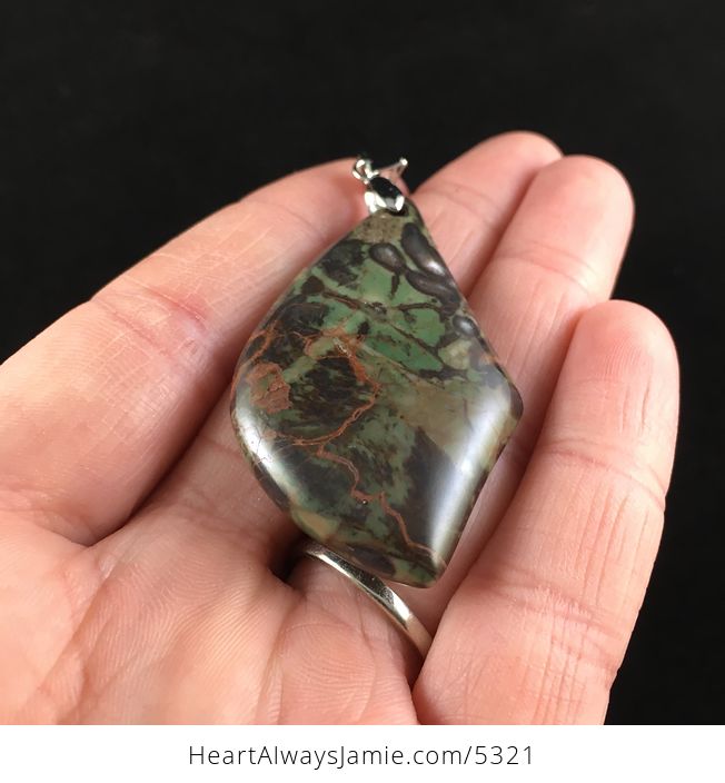 Rainforest Jasper Stone Jewelry Pendant - #ZziuPedaQyo-2