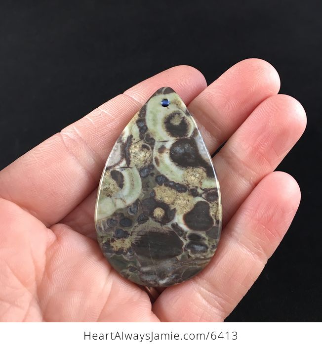 Rainforest Jasper Stone Jewelry Pendant - #mT3V4NMIXwE-6