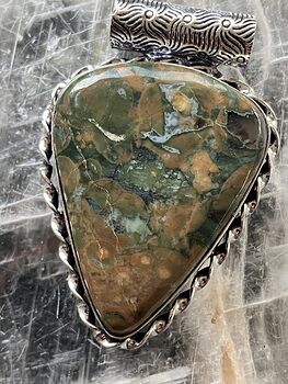 Rainforest Rhyolite Jasper Crystal Stone Jewelry Pendant #Iw1wxCpCfXo
