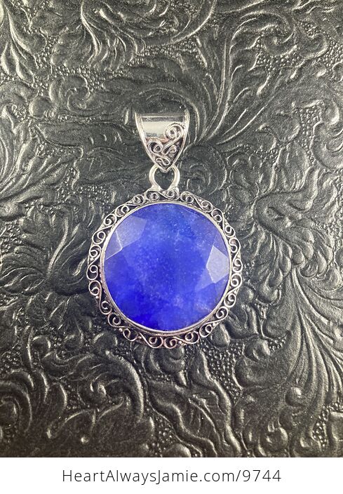 Raw Burmese Sapphire Crystal Stone Jewelry Pendant - #GtfydN4DK9Q-1