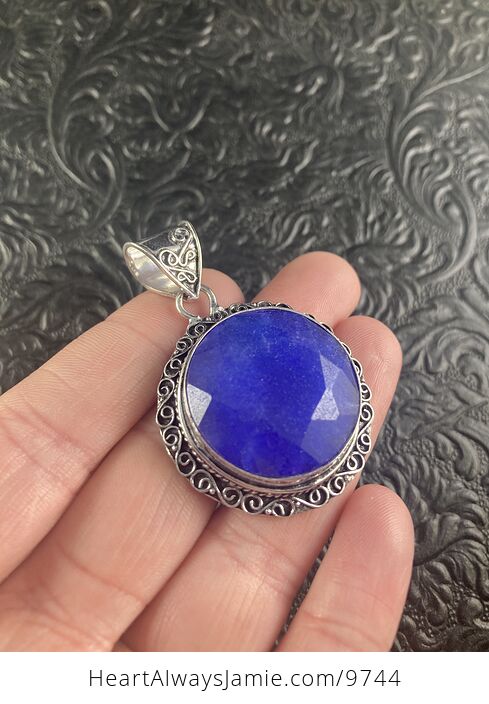 Raw Burmese Sapphire Crystal Stone Jewelry Pendant - #GtfydN4DK9Q-3
