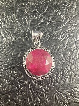 Raw Kashmire Ruby Crystal Stone Jewelry Pendant #Ow1bTah25hY