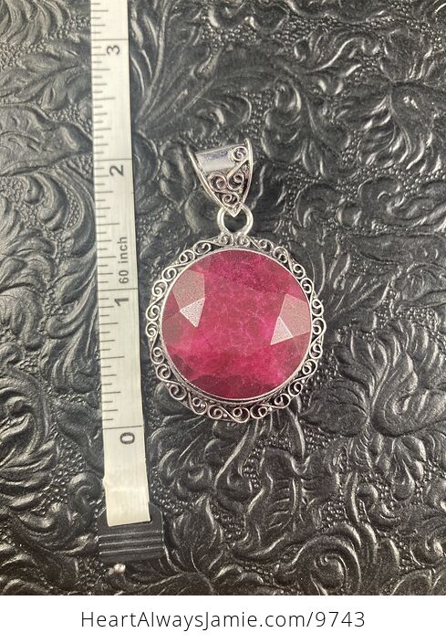 Raw Kashmire Ruby Crystal Stone Jewelry Pendant - #Ow1bTah25hY-4