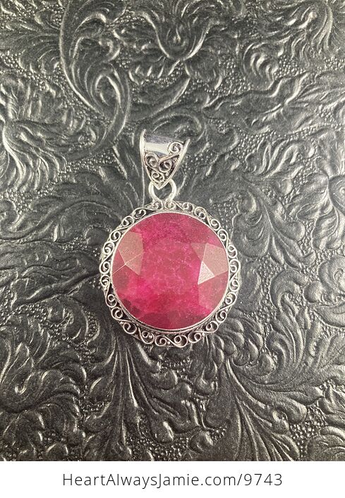Raw Kashmire Ruby Crystal Stone Jewelry Pendant - #Ow1bTah25hY-1