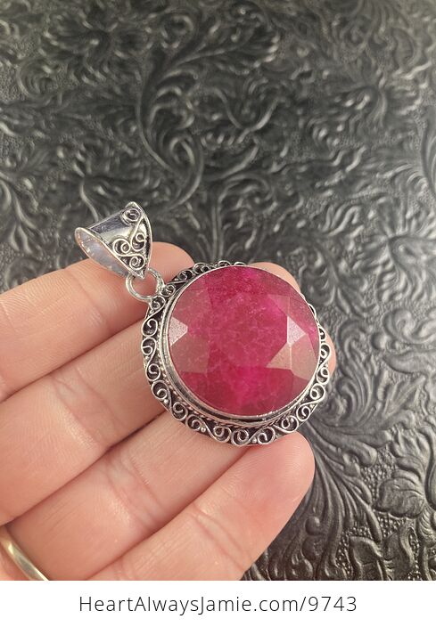 Raw Kashmire Ruby Crystal Stone Jewelry Pendant - #Ow1bTah25hY-3