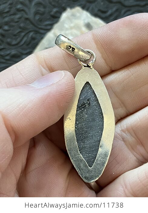 Raw Labradorite Crystal Stone Jewelry Pendant - #Nowz1QFeV8s-5