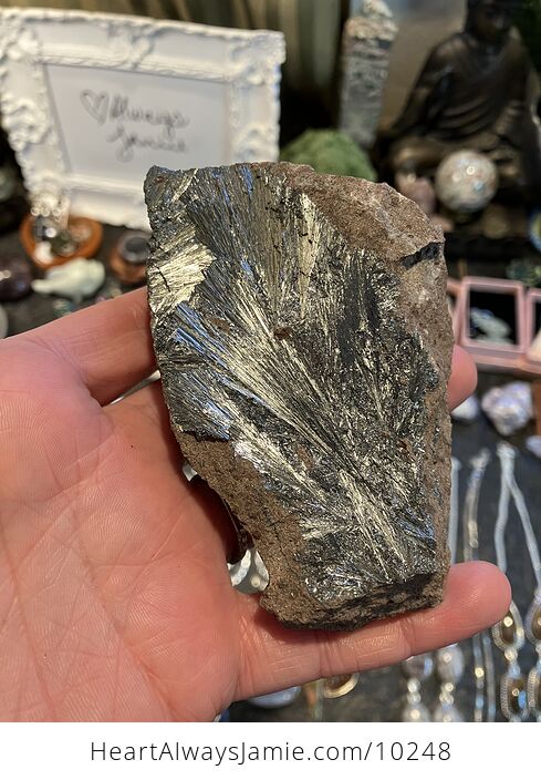 Raw Pyrolusite Crystal Mineral Specimen - #AJWhBJ5XPAg-2