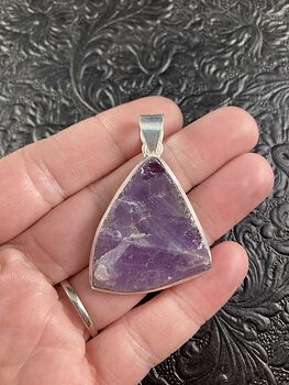 Raw Rough Natural Purple Amethyst Crystal Stone Jewelry Pendant #AMQW13zBk0M