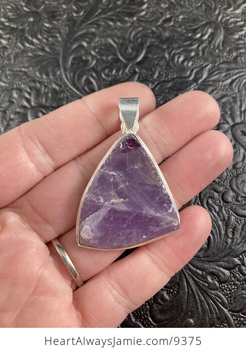 Raw Rough Natural Purple Amethyst Crystal Stone Jewelry Pendant - #AMQW13zBk0M-1
