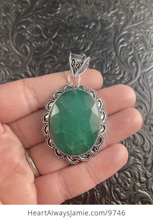 Raw Skota Emerald Crystal Stone Jewelry Pendant - #MVDFT7tLDq0-2