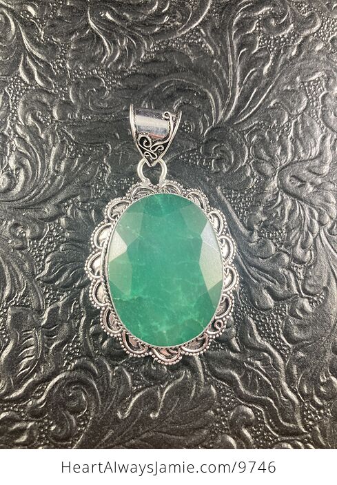 Raw Skota Emerald Crystal Stone Jewelry Pendant - #MVDFT7tLDq0-1