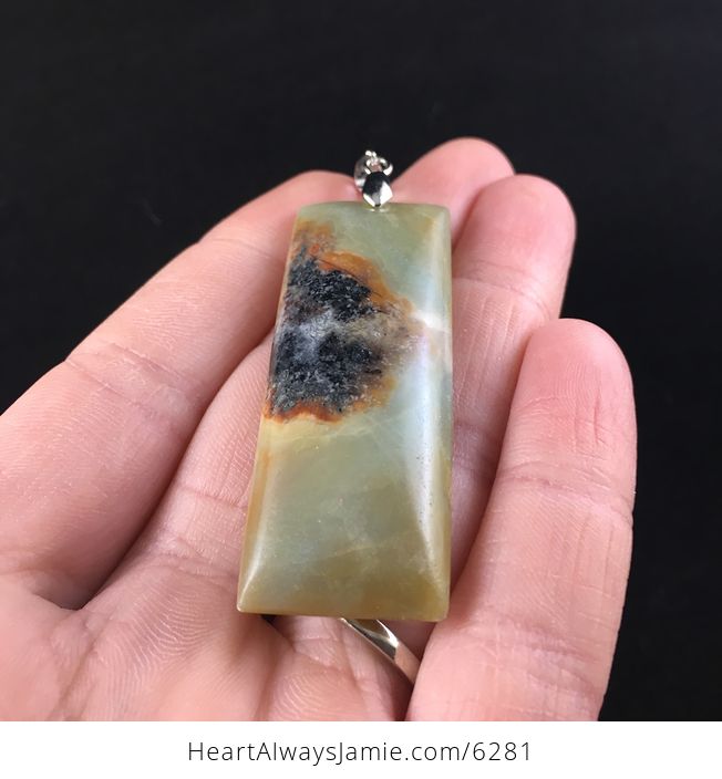 Rectangle Shaped Amazonite Jasper Stone Jewelry Pendant - #9F41tZrLHGY-2