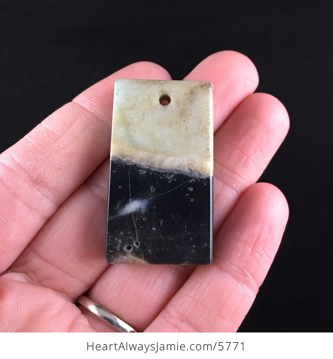 Rectangle Shaped Amazonite Jasper Stone Jewelry Pendant - #AoRitswIxr4-6