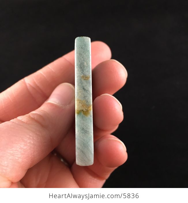 Rectangle Shaped Amazonite Jasper Stone Jewelry Pendant - #XeDoCA9ODXg-5