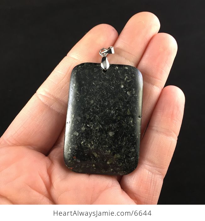 Rectangle Shaped Black Jasper Stone Jewelry Pendant - #Dj9P5mSQW60-1